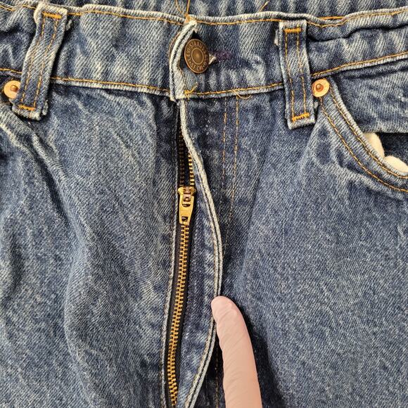 Vintage LEVIS 517 Bootcut Jeans 32x31 Western Denim Fraying - Picture 4 of 16